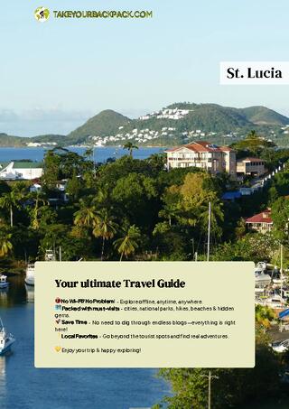 example page 0 from our offline Travel Guide for Saint Lucia